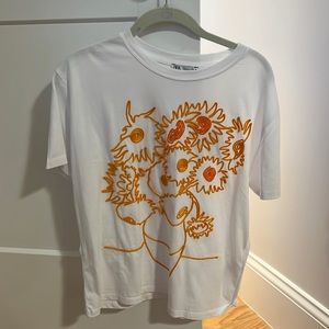 Zara white t-shirt size small